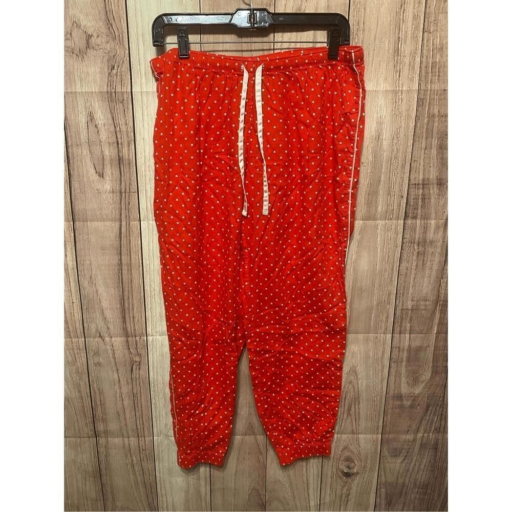 Victorias Secret Medium red white dot lounge pajama pants drawstring